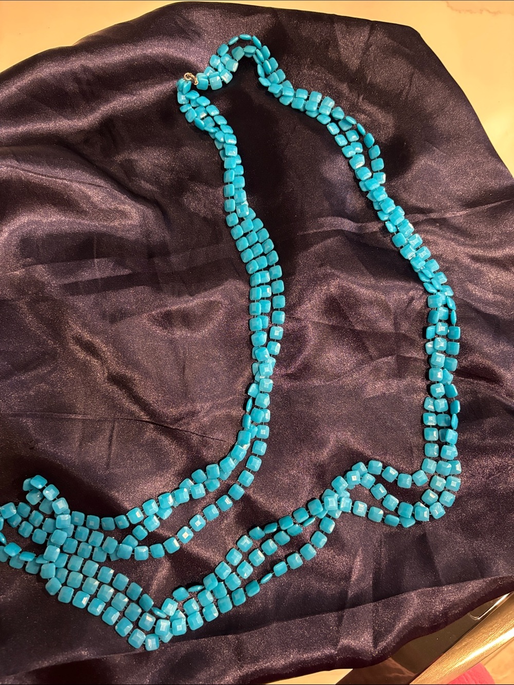 Turquoise Beaded Multi-Strand Necklace - Women Jewelry